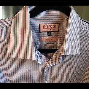 Like New- Thomas Pink Dress Shirt - Size 17